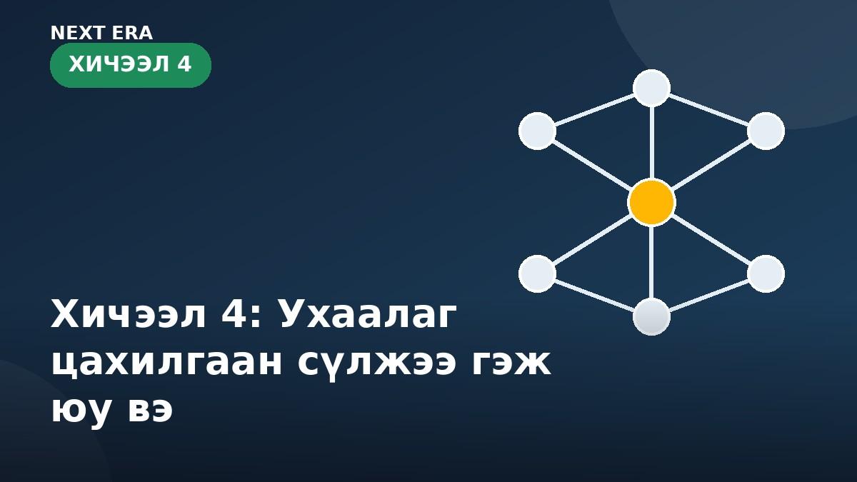 Хичээл 4: Ухаалаг цахилгаан сүлжээ (Smart Grid) гэж юу вэ